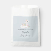 Blauw en wit Llama Baby Boy baby shower Bedankzakje (Voorkant)