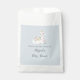 Blauw en wit Llama Baby Boy baby shower Bedankzakje