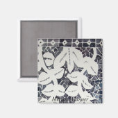 Blauw en wit magneet (Voorkant / Achterkant)