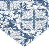 Blauw en Wit Magnolia Tafelloper (Hoek)