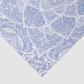 Blauw en wit Mandala - Loergann in de bosbes Tissuepapier (Detail)