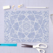 Blauw en wit Mandala - Loergann in de bosbes Tissuepapier (Craft)