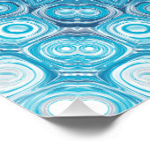 Blauw en Wit Mandala Patroonontwerp Perfect Poster (Hoek)