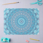 Blauw en Wit Mandala Patroonontwerp Tissuepapier (Craft)
