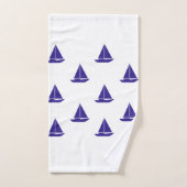 Blauw en Wit Maritiem Bad Handdoek (Handdoek)