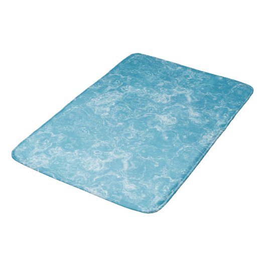 blauw en wit Marmer abstract Badmat (Gekanteld)