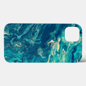 Blauw en wit marmer Acrylafbrekend materiaal Case-Mate iPhone Case (Achterkant (horizontaal))