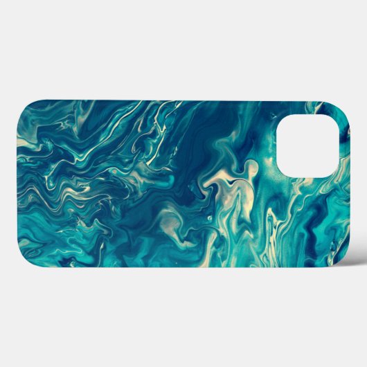 Blauw en wit marmer Acrylafbrekend materiaal Case-Mate iPhone Case (Achterkant (horizontaal))