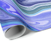 Blauw en Wit Marmer Cadeaupapier (Rol Hoek)