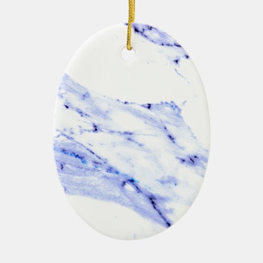 Blauw en wit marmer keramisch ornament (Voorkant)