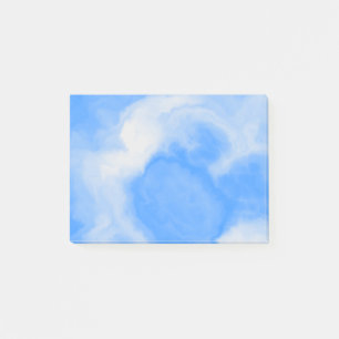 Blauw en wit marmer post-it® notes