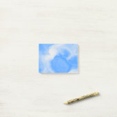 Blauw en wit marmer post-it® notes (Op bureau)