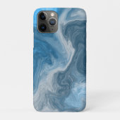 Blauw en wit marmer water als fluïde kunst Case-Mate iPhone case (Achterkant)