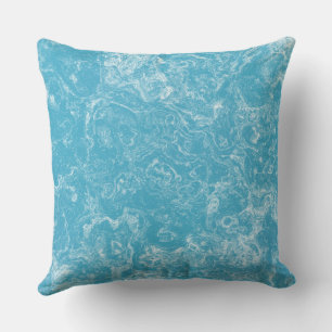 blauw en wit marmeren abstract kussen