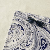 Blauw en Wit Marmeren Swirl Yoga Mat Strandlaken (In situ)