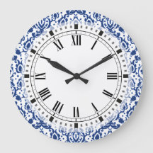 Blauw en wit Marokkaans Casbah Damask