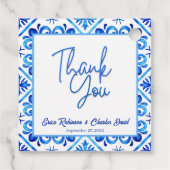 Blauw en wit Marokkaans dank u bruiloft gunst Bedankjes Labels (Achterkant)