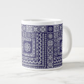  Blauw en Wit Marokkaans Patroon Grote Koffiekop (Voorkant rechts)