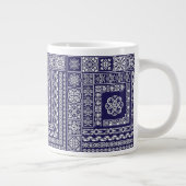 Blauw en Wit Marokkaans Patroon Grote Koffiekop (Rechts)