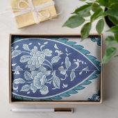 Blauw en wit marokkaans stijl motief tissuepapier (Geschenk)