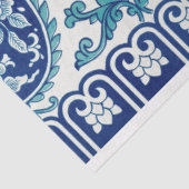 Blauw en wit marokkaans stijl motief tissuepapier (Detail)