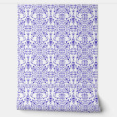 blauw en wit mediterraan behang (Afrollen)
