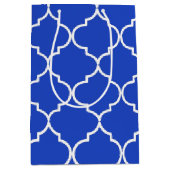 Blauw en wit mediterraan Marokkaans patroon Medium Cadeauzakje (Voorkant)