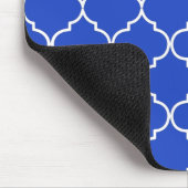 Blauw en wit mediterraan Marokkaans patroon Muismat (Hoek)