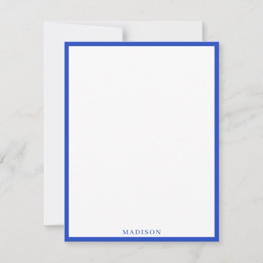 Blauw en wit mediterraan Marokkaans patroon Notitiekaartje (Voorkant)