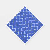 Blauw en wit mediterraan Marokkaans patroon Servet (Hoek)