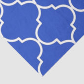 Blauw en wit mediterraan Marokkaans patroon Tissuepapier (Detail)