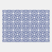 Blauw en wit mediterraan profiel inpakpapier vel (Voorkant)