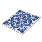 Blauw en wit mediterraan profiel tegeltje (Zijkant)