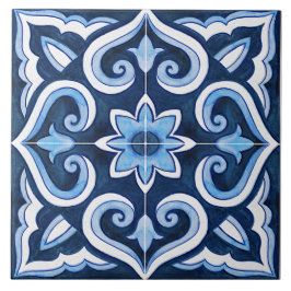 Blauw en Wit Mediterraan Tegeltje