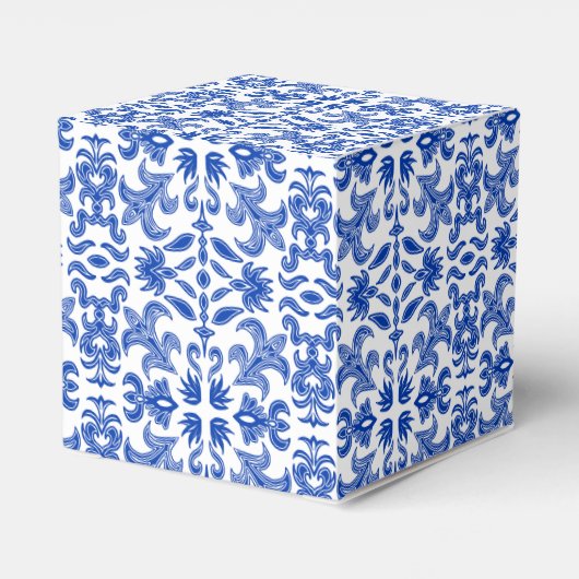 Blauw en Wit Mediterraans Geschenkdoos Bedankdoosjes (Achterkant)