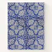 Blauw en wit Middellandse-Zeegebied  Floral Recipe Notitieboek (Achterkant)