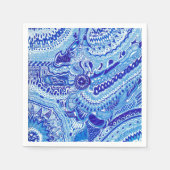 Blauw en wit Ming stijl patterned Servetten (Voorkant)