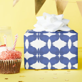 Blauw en Wit Minimalistisch Kust Schelp Eenvoudig Cadeaupapier