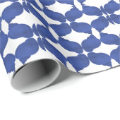 Blauw en Wit Minimalistisch Kust Schelp Eenvoudig Cadeaupapier (Rol Hoek)