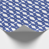 Blauw en wit minimalistisch kustzeeschildpad eenvo cadeaupapier (Hoek)