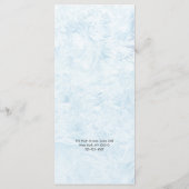 Blauw en Wit Minimalistisch Menulijst Menu (Achterkant)