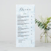 Blauw en Wit Minimalistisch Menuoverzicht Menu (Staand voorkant)