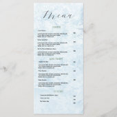 Blauw en Wit Minimalistisch Menuoverzicht Menu (Voorkant)
