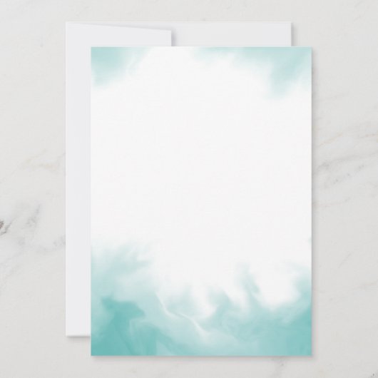 Blauw en wit modern Baby shower Kaart (Achterkant)