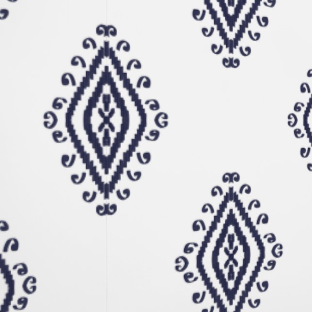 Blauw en Wit Modern Geometrisch Drukpatroon Behang (Zoom)