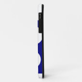 Blauw en Wit, Modern Geometrisch Patroon Case-Mate iPhone Case (Achterkant/links)