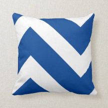 Blauw en wit Moderne Chevron geometrische