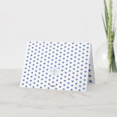Blauw en Wit Moederdag Kaart (Achterkant)