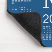 Blauw en Wit Monogram 2026 Agenda Muismat (Hoek)