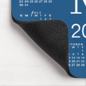 Blauw en Wit Monogram 2027 Agenda Muismat (Hoek)